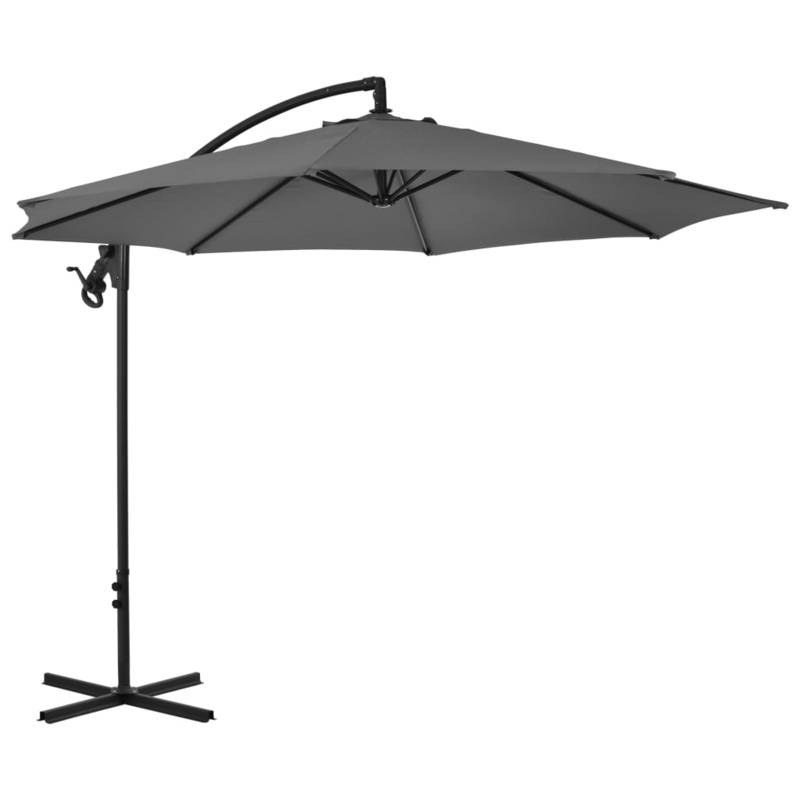 Zwevende Parasol – Hangende Parasol – Tuin Parasol – Balkon Parasol – 300 Cm Diameter – Stalen Paal – Crank Systeem