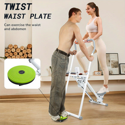 Vertical Climber – Stair Master – Stepper – Traptrainer – Thuis Fitnessapparaat – Inklapbaar – Roestvrij Staal – Verstelbare Stapafstand – Compacte Full-Body Workout