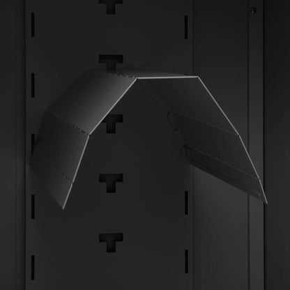 Stalen Opslagkast – Metaalkast – Werkplaatskast – Lockerkast – Opbergkast – Vergrendelbare Deur – Verstelbare Haken – Stevig Anthraciet 53x53x105 cm