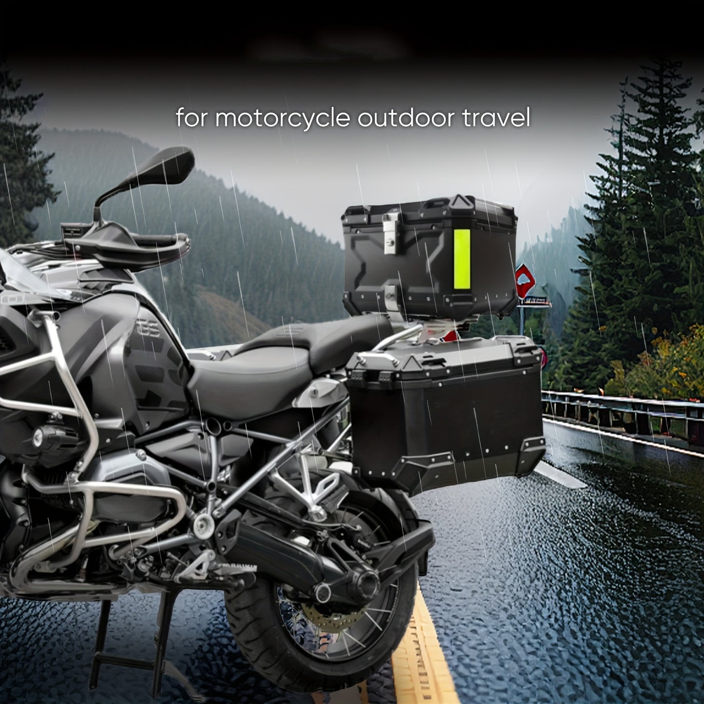 Motorbox – Motorbagagekoffer – Motorbagagekist – Motorkoffer – Motorhelm Koffer – 65 Liter – Aluminiumlegering – Slagvast & Ruim