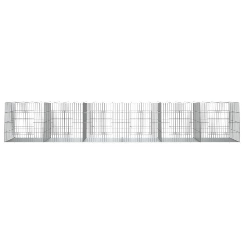 Konijnenhok – Buitenren – Knaagdierenkooi – Dierenverblijf – Binnenren – Gegalvaniseerd IJzer – 327x79x54 cm – Stevig en Weerbestendig