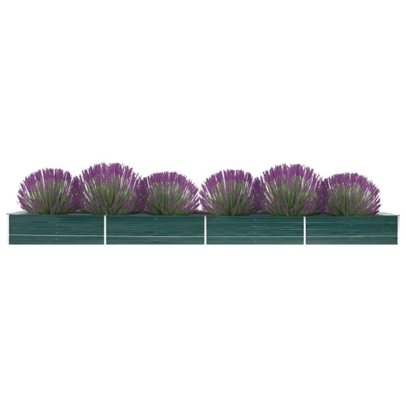 Raised Garden Bed – Hoogtebed – Tuinbak – Moestuinbak – Plantenbak – Gegalvaniseerd Staal – 600x80x45 cm Groen