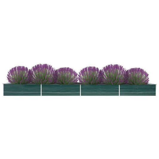 Raised Garden Bed – Hoogtebed – Tuinbak – Moestuinbak – Plantenbak – Gegalvaniseerd Staal – 600x80x45 cm Groen