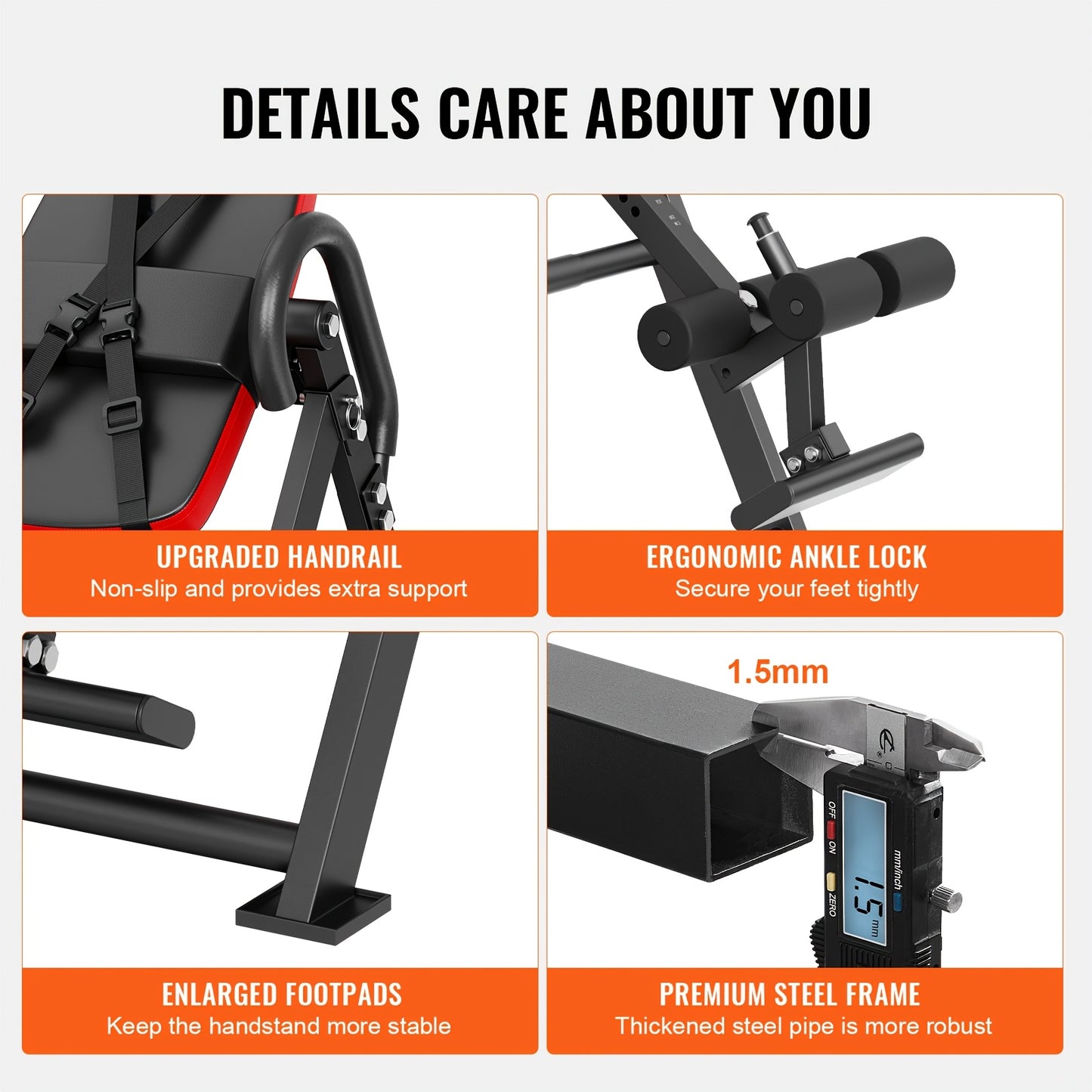 Invertietafel – Inversietafel – Zwaartekrachttrainer – Omkeertafel – Rugstretcher – Vouwbaar Design – Verstelbare Riemen – Stevig IJzeren Frame
