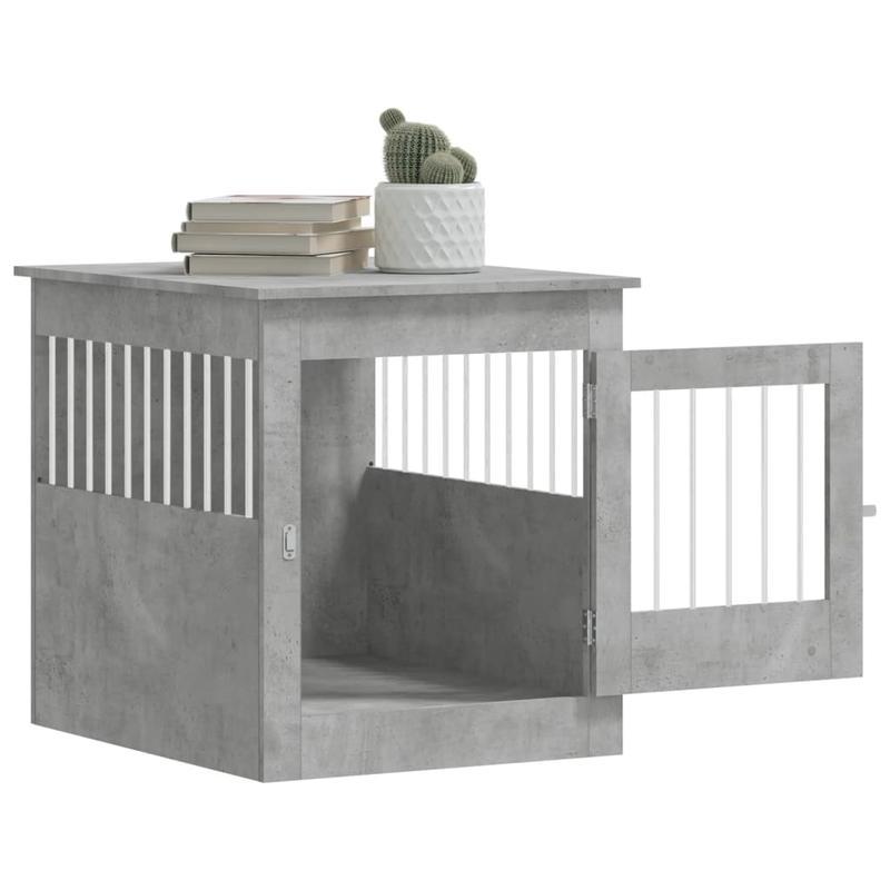 Hondenkennel – Hondenren – Buitenkennel – Tuinkennel – Meubelstijl Kennel Grijs – Weerbestendig Hout – Betonlook Afwerking 64,5x80x71 cm