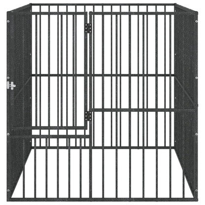 Hondenhok – Hondenren – Hondenkooi – Hondenbench – Hondenverblijf – 100x100x100 cm – Gegalvaniseerd Staal – Semi-Open Ontwerp met Deur