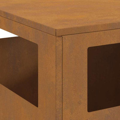 Fire Pit Brown 50 X 50 X 100Cm Corten Steel This Stylish Rectangular Outdoor Fire Pit Provides Warmth And Ambiance on Chilly Evenings. It'S Built to Last, So You Don'T Have to Worry about Wear And Tear. It'S The Perfect Choic