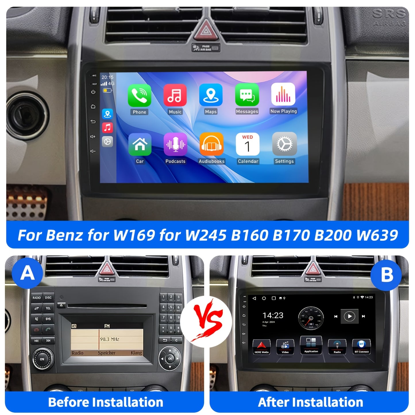 2 DIN Car Stereo – Autoradio – Multimedia Speler – Inbouw Radio – Autoinfotainment – Met 9 Inch IPS Touchscreen – Inclusief AHD Camera & Microfoon