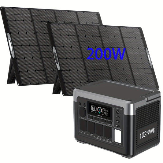 Powerstation – Draagbare Generator – Zonne-energiecentrale – Noodstroomvoorziening – Outdoor Accu – 1024Wh LiFePO4 Batterij – Supersnel Opladen 45 Min