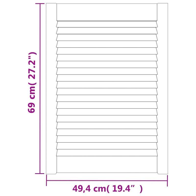 Opbergkast – Opbergmeubel – Kastje – Bergkast – Jaloezie Kast – Set Van 4 – 69x49,4 cm – Duurzaam Dennenhout