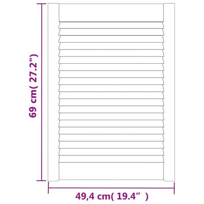 Opbergkast – Opbergmeubel – Kastje – Bergkast – Jaloezie Kast – Set Van 4 – 69x49,4 cm – Duurzaam Dennenhout