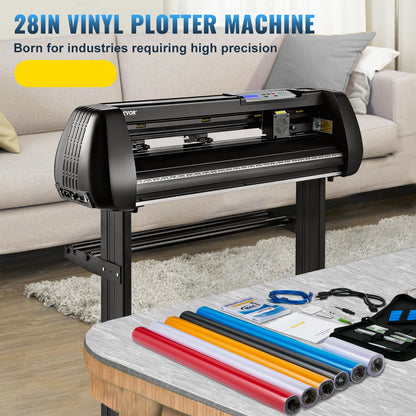 Snijplotter – Vinyl Cutter – Plotter – Snijmachine – Snijapparaat – Bluetooth Connectie – Stalen Roller-As – Snijbreedte 63 cm – Compleet Accessoirespakket
