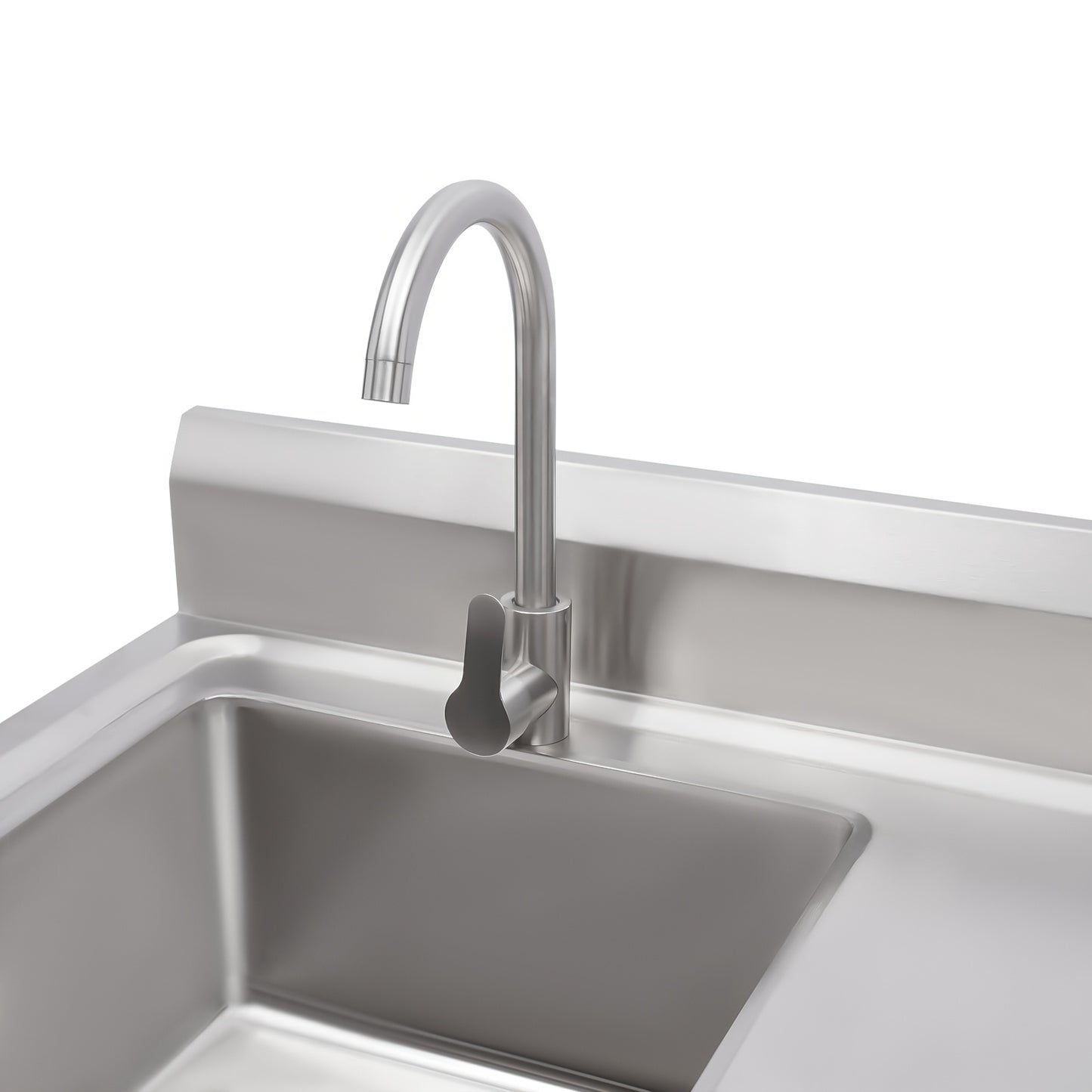 Keukenspoelbak – Spoelbakken – Gootsteen – Wasbak – Keukenwasbak – Roestvrij Staal – 100x60x93 cm – Heavy-Duty 201 RVS Met Centrale Afvoer
