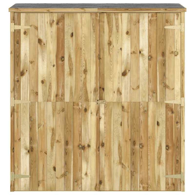Tuinschuur – Houten Berging – Tuinkast – Tuinopslag – Buitenberging – Massief Vurenhout – Weerbestendig – 163x50x171 cm