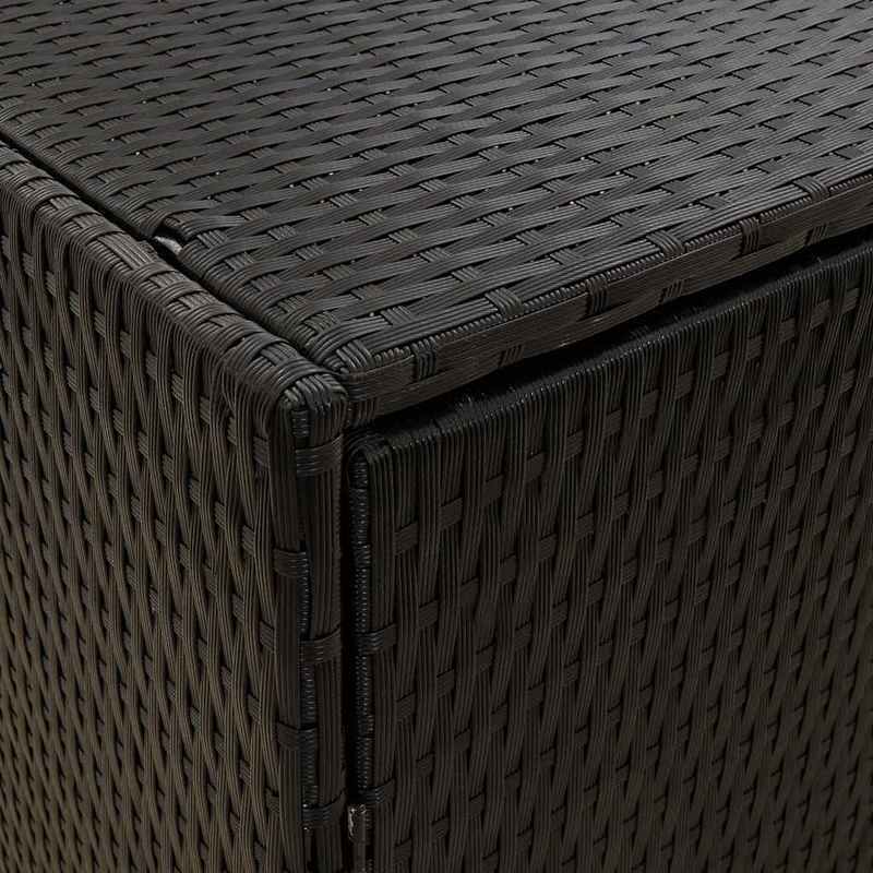 Buitenkast – Tuinopbergkast – Tuinkast – Opbergbox – Berging – Zwart – Poly Rattan – 198 x 55,5 x 80 cm – Duurzaam & Compact