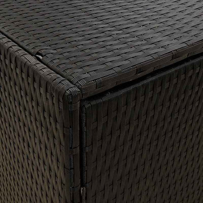 Buitenkast – Tuinopbergkast – Tuinkast – Opbergbox – Berging – Zwart – Poly Rattan – 198 x 55,5 x 80 cm – Duurzaam & Compact