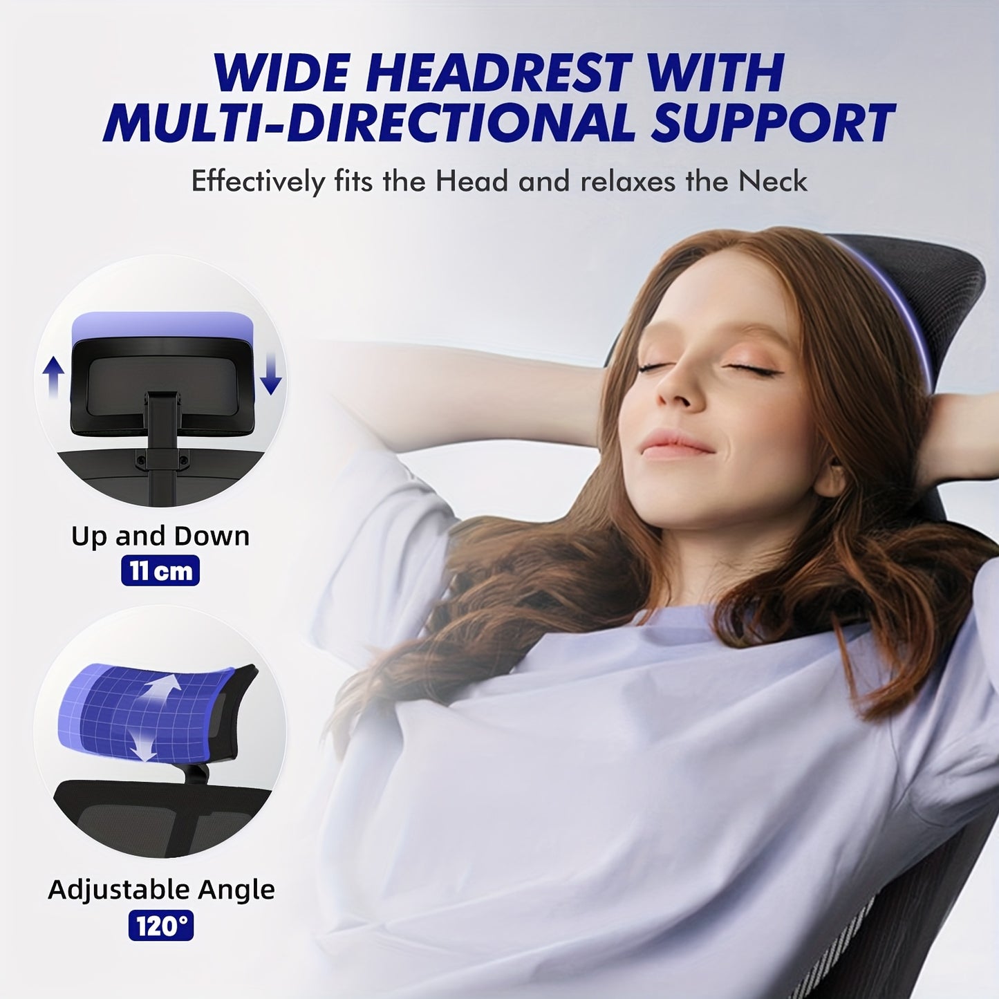 Authmic Office Chair Features Ergonomic Design With Adjustable Armrests, 3D Lumbar Support, And A Headrest. This Executive Chair Includes Swivel Functionality And A Set Of Silent Casters, Supporting Up To 200 Kg.
