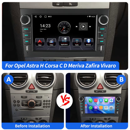 Android 15 Autoradio – 2 DIN Radio – Multimedia Speler – Car Stereo – Navigatiesysteem – 7 Inch HD Touchscreen – 4GB RAM + 64GB Opslag – Apple CarPlay & Android Auto – Draadloze Connectiviteit