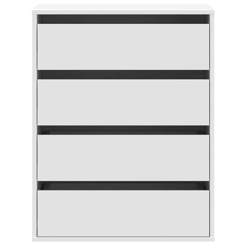 Drawer Cabinet 60X41X76 Cm Crafted Wood White