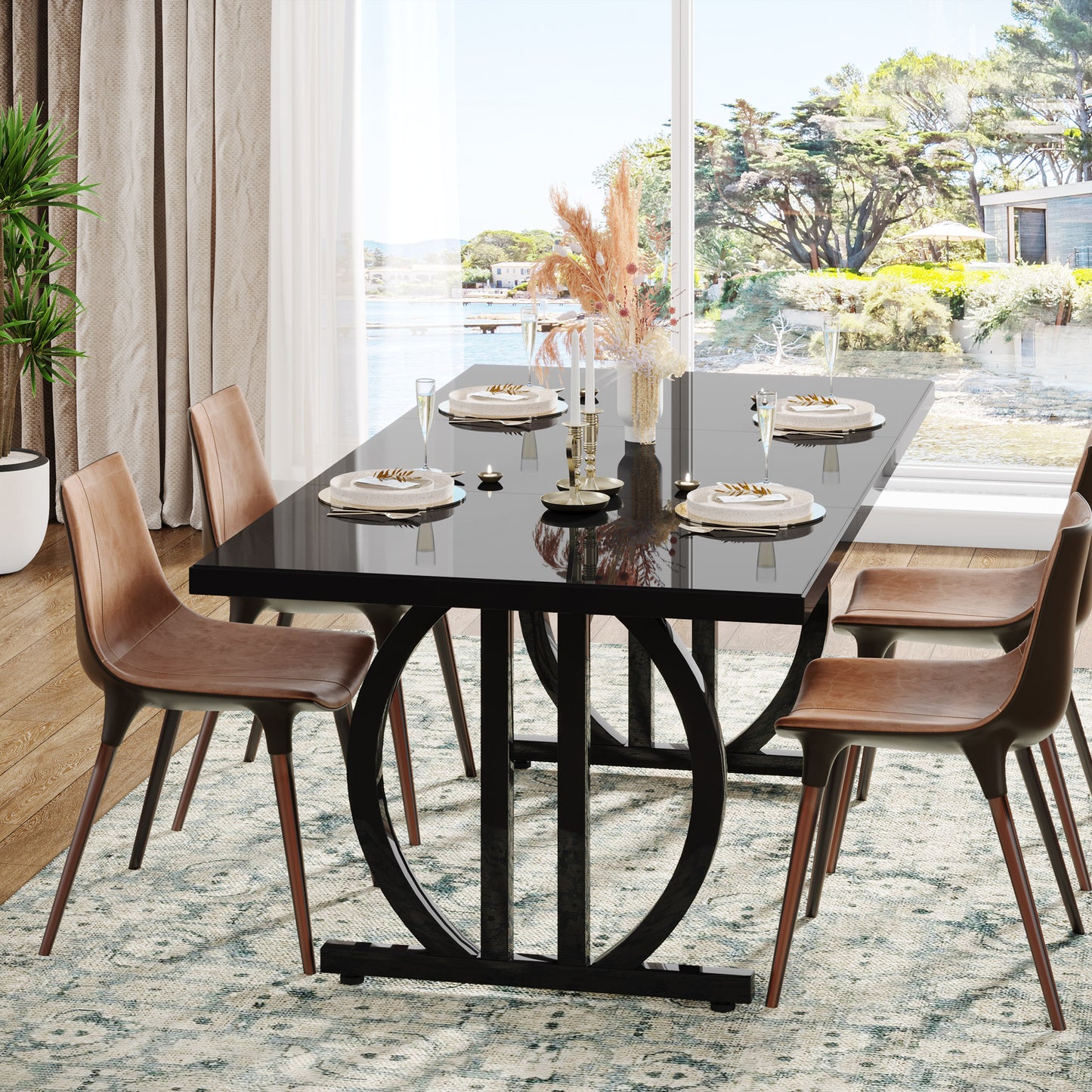 Console Tafel – Sidetable – Haltafel – Sofa Tafel – Smalle Tafel – Wit – Ronde Bloemvormige Voet – Stijlvol & Stevig Houtcomposiet – Compact 100x30x79 cm