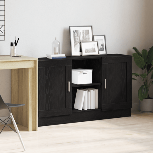 Black Oak Sideboard 120x30.5x70 cm Engineered Wood Storage Cabinets/TV Cabinets/Hallway Cabinets/Sideboards. This modern sideboard features an elegant, durable, weather-resistant, and moisture-resistant wooden structure with
