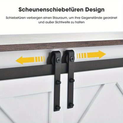 TV-meubel – TV-kast – TV-standaard – Entertainmentmeubel – Mediameubel – 150x40x60 cm – Schuifdeuren met Verstelbare Planken – Modern Minimalistisch Rustiek Design