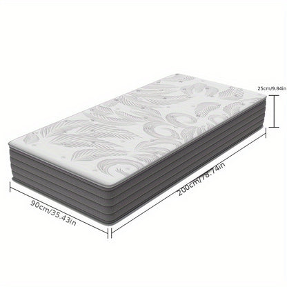Matras – Hybride Matras – Pocketvering Matras – Memory Foam Matras – 7-Zones Matras – 140x200 cm – Medium Stevig H3 – Ademend & Brandwerend