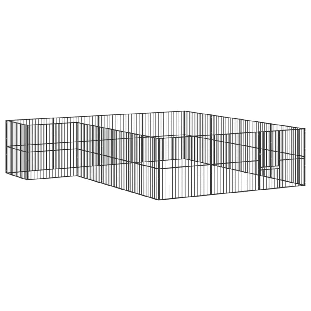Hondenren – Hondenhok – Dierenren – Puppyren – Konijnenren – 303x300x100 cm – Gegalvaniseerd Staal – Ruime Toegang Zonder Dak