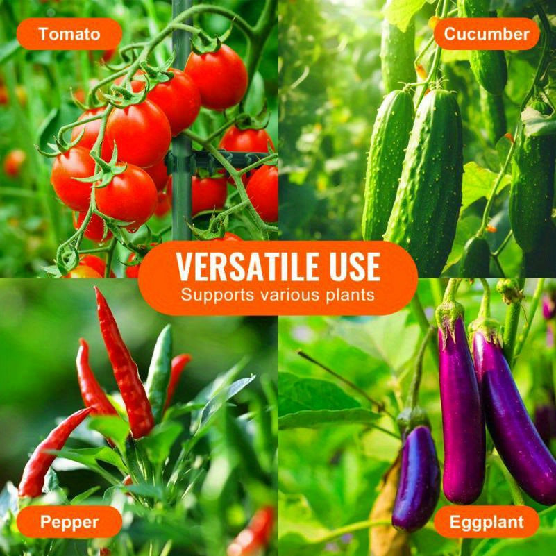 Tomatensteunen – Tomatenrek – Plantsteunen – Groentehulp – Kwekerij Steunen – 4 Stuks – Metaal – 160 cm Hoog – Extra Stevig – Duurzaam