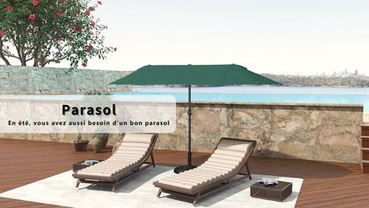 Parasol – Zweefparasol – Stokparasol – Tuinparasol – Terrasparasol – Extra Groot 460x270 cm – Hoogwaardig Polyester 180 g/m²