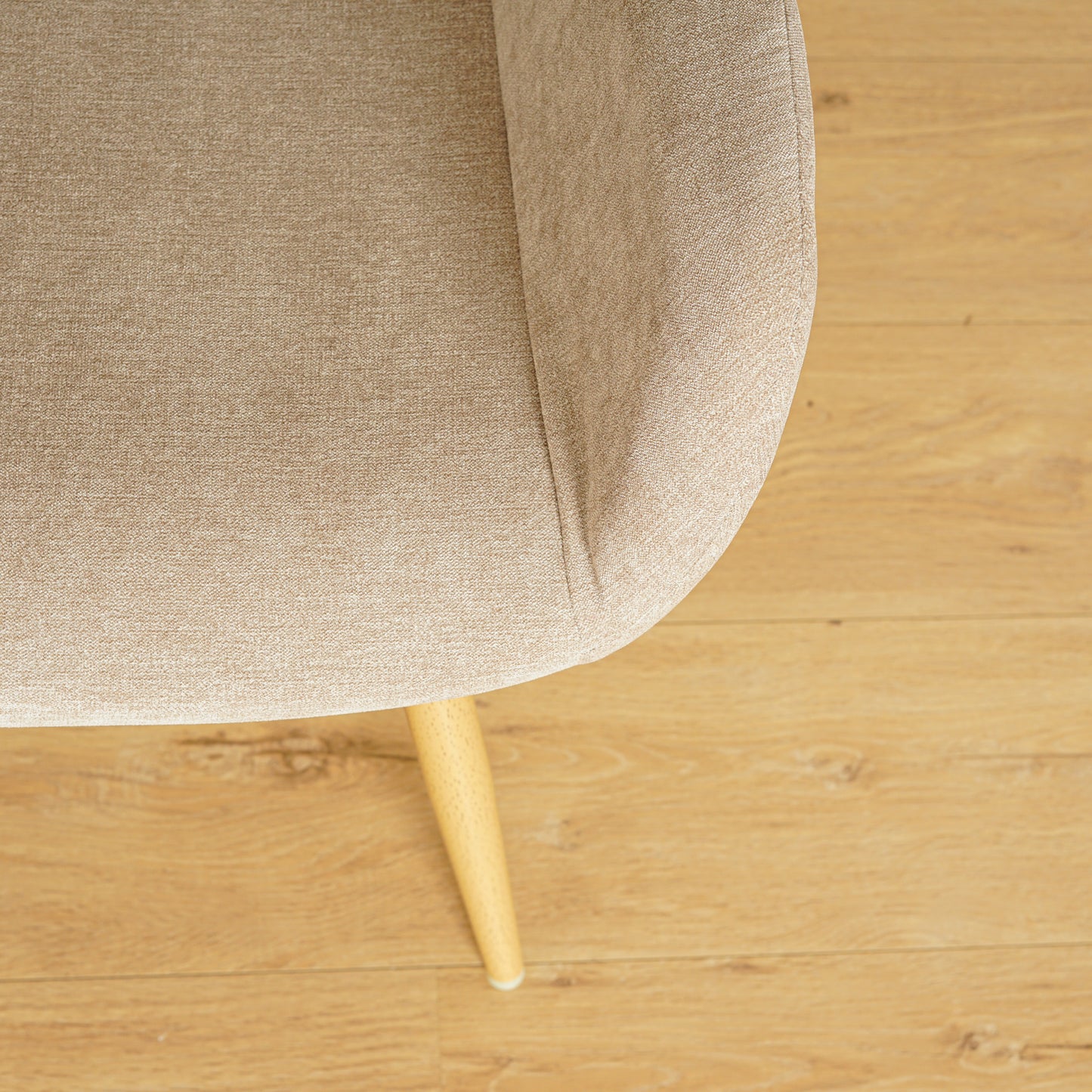 Eetkamerstoelen – Stoelen – Kuipstoelen – Keukenstoelen – Meubilair – Scandinavisch Design – Ademend Rugleuning – Metalen Onderstel – Set van 4 – Beige