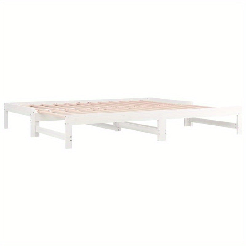 Bedbank – Slaapbank – Uitschuifbed – Logeerbed – Sofa Bed – Ruimtebesparend Design – Eenvoudige Montage – Wit – 90x200 cm – Traditioneel Stijlvol – Duurzame Ondersteuning