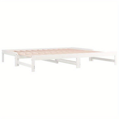 Bedbank – Slaapbank – Uitschuifbed – Logeerbed – Sofa Bed – Ruimtebesparend Design – Eenvoudige Montage – Wit – 90x200 cm – Traditioneel Stijlvol – Duurzame Ondersteuning