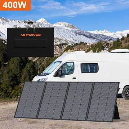 400W Zonnepaneel – Draagbaar Zonnepaneel – Opvouwbaar Solar Paneel – Mobiel Zonnepaneel – Zonne-energie Systeem – Monokristallijn – Hoog Rendement 23,5% – Lichtgewicht & Onderhoudsvrij