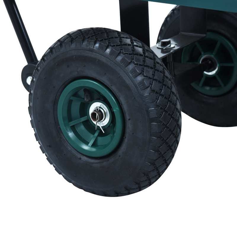 Bolderwagen – Bolderkar – Transportwagen – Tuinkar – Strandkar – Opvouwbaar – 349 kg Draagkracht – Grote All-Terrain Wielen – Groen