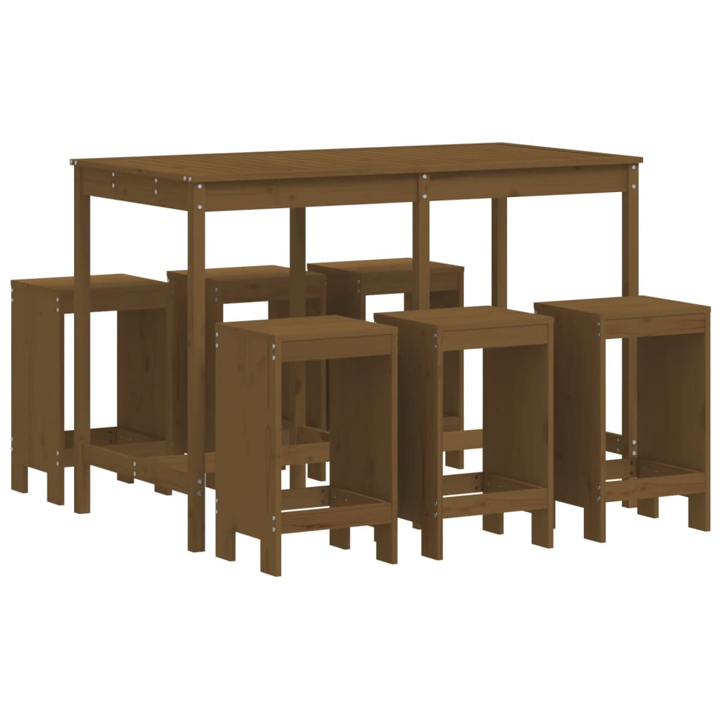 Tuinbarset – Buitenbarset – Barmeubel – Terrasbarset – Tuinmeubel – Massief Dennenhout – Ruimtebesparend Design