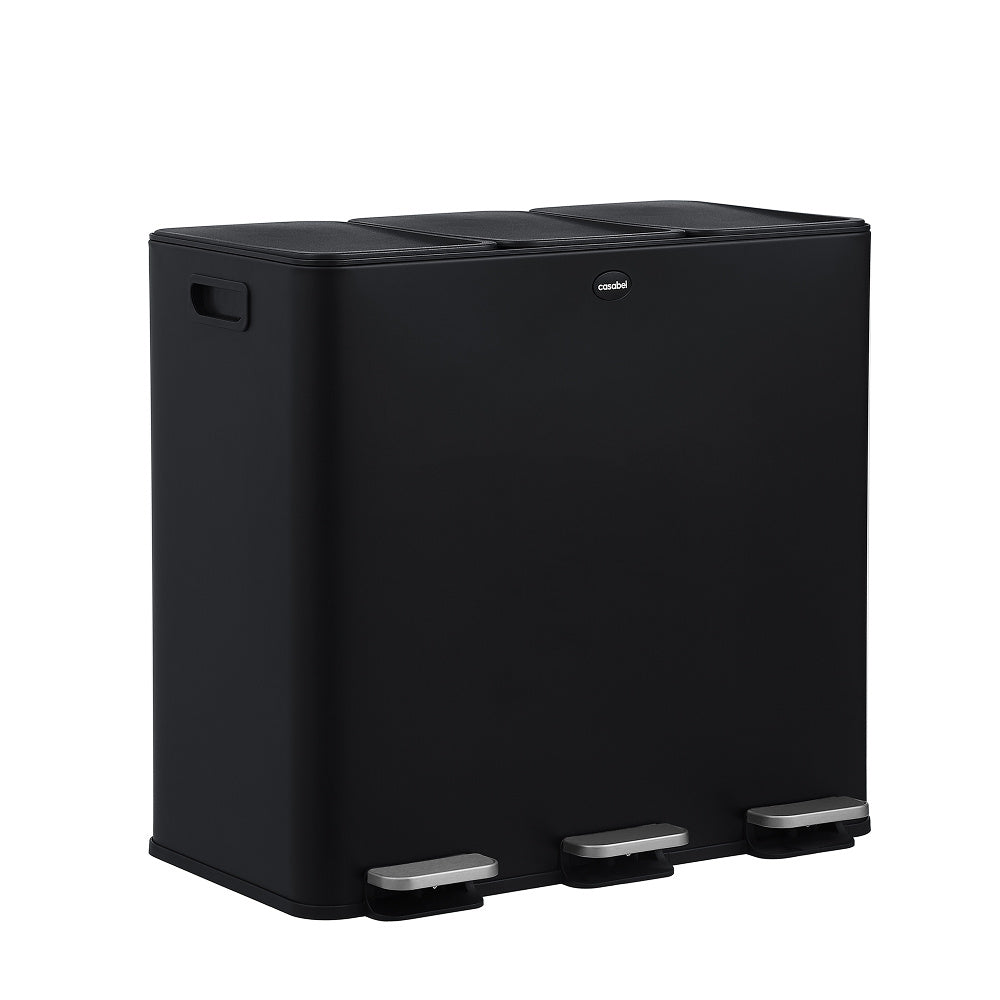 Prullenbak – Afvalbak – Afvalemmer – Pedaalemmer – Afvalscheidingsprullenbak – 60 Liter – RVS Mat Anti-Fingerprint & Anti-Odour