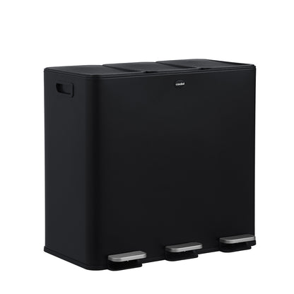 Prullenbak – Afvalbak – Afvalemmer – Pedaalemmer – Afvalscheidingsprullenbak – 60 Liter – RVS Mat Anti-Fingerprint & Anti-Odour