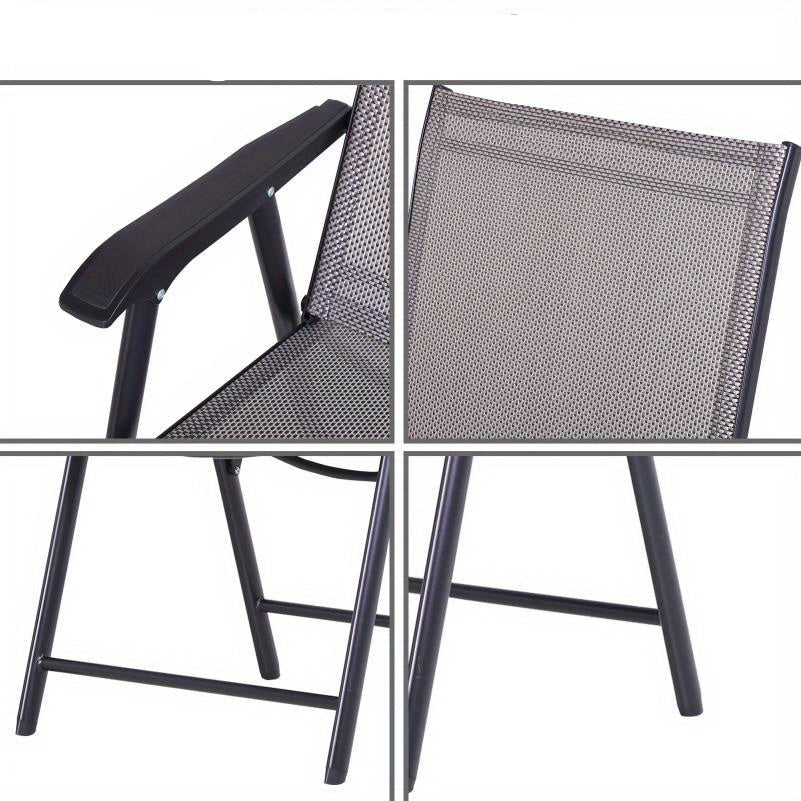 Inklapbare Campingstoelen – Camping Stoel – Outdoor Stoel – Vissersstoel – Picknickstoel – Metalen Frame – Set Van 2