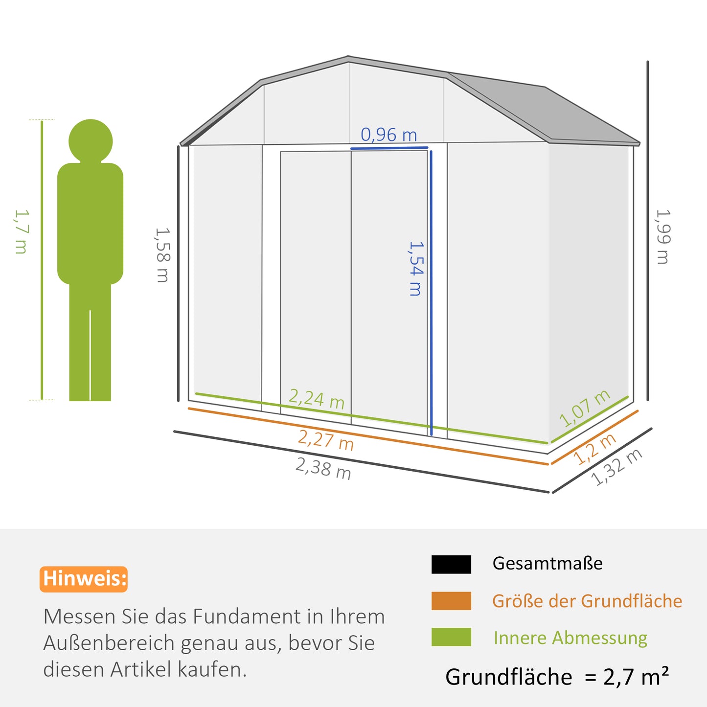 Tuinhuis – Tuinhuisopslag – Tuinhok – Berging – Schuur – Donkergrijs – Weerbestendig Kunststof – Dubbele Deuren Met Ramen – 238x132x198,5 cm