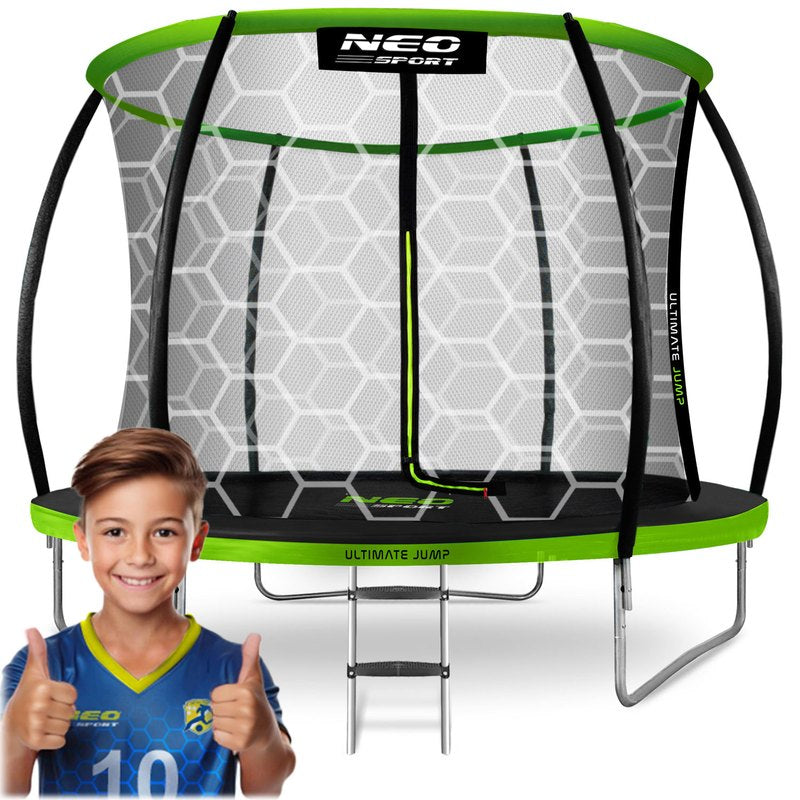 10ft/312cm Profiled Garden Trampoline with Inner Net by Neo-Sport