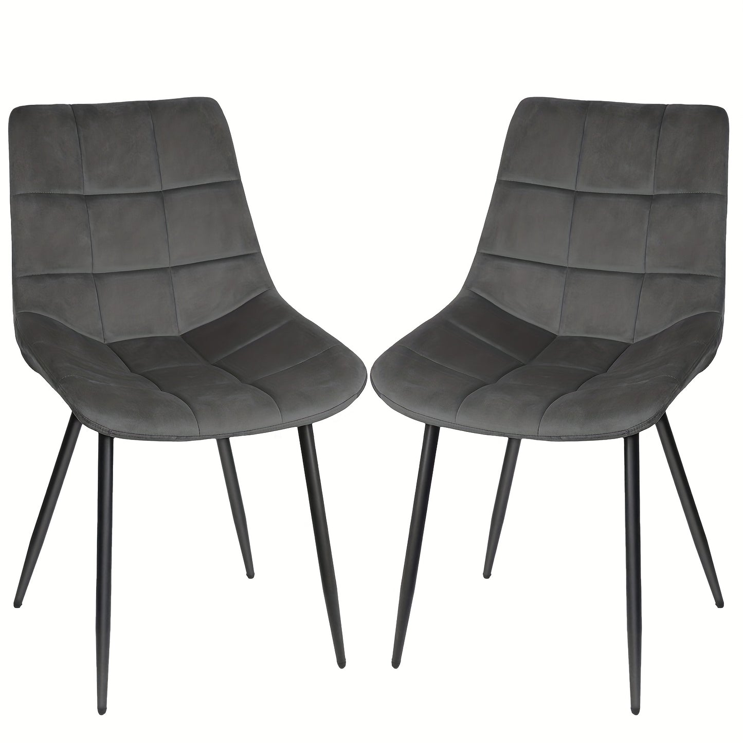 Velvet Eetkamerstoelen Set Van 2 – Stoelen, Restaurantstoelen, Hotelstoelen, Industrieel Design – Zwart Metalen Poten – Ergonomische Rugleuning & Snel Montage