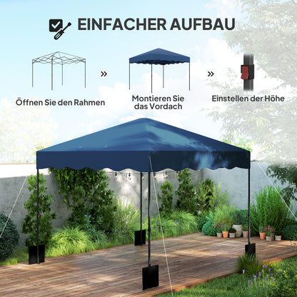 Partytent – Paviljoen – Feesttent – Tuinent – Vouwtent – 3x3 Meter – Waterdicht Oxford Stof Met UPF50+ UV-Bescherming