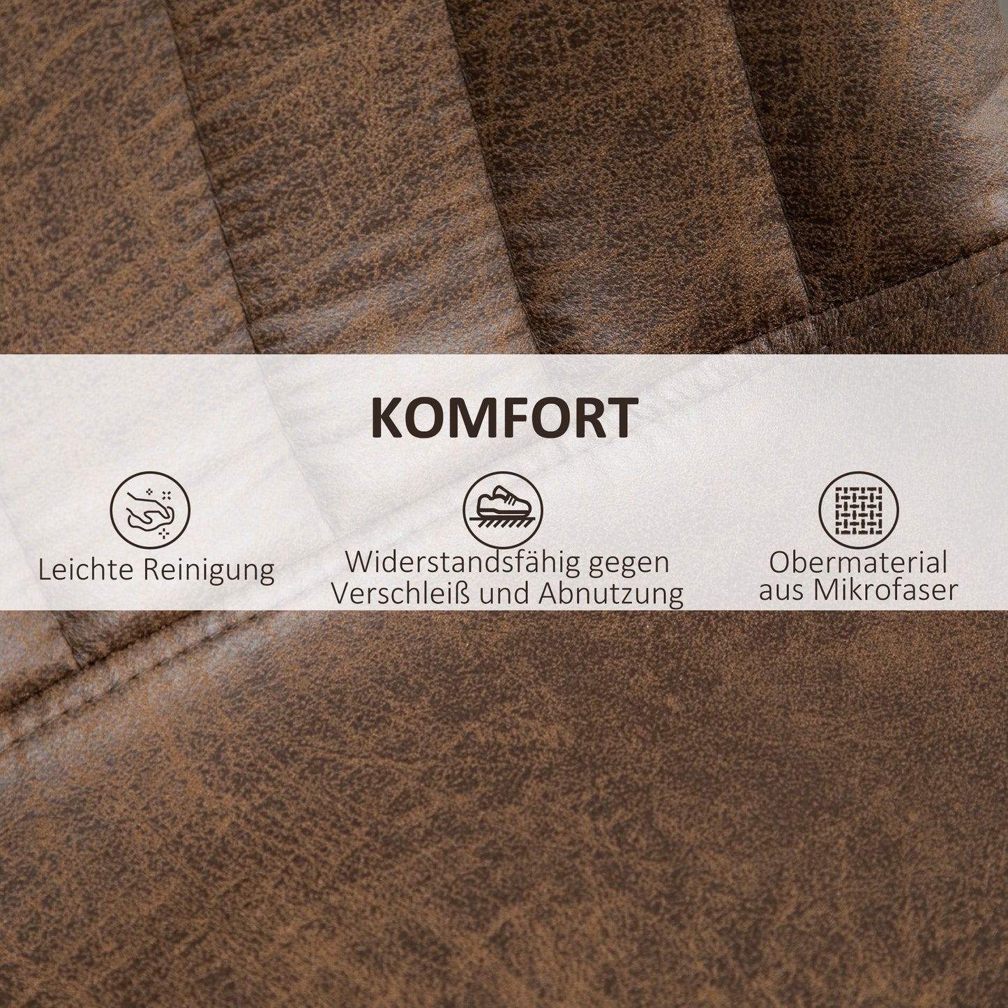 Barstoel – Barkruk – Keukenstoel – Counterstoel – Kruk – Verstelbare Zithoogte – Microfiber Stoffen Bekleding Bruin