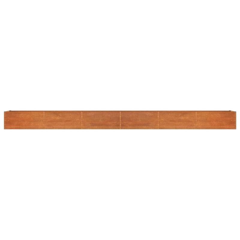 Verhoogde Plantenbak – Moestuinbak – Bloembak – Kruidenbak – Tuinbak – Cortenstaal – Weerbestendig – 600x80x45 cm – Roestkleurige Afwerking