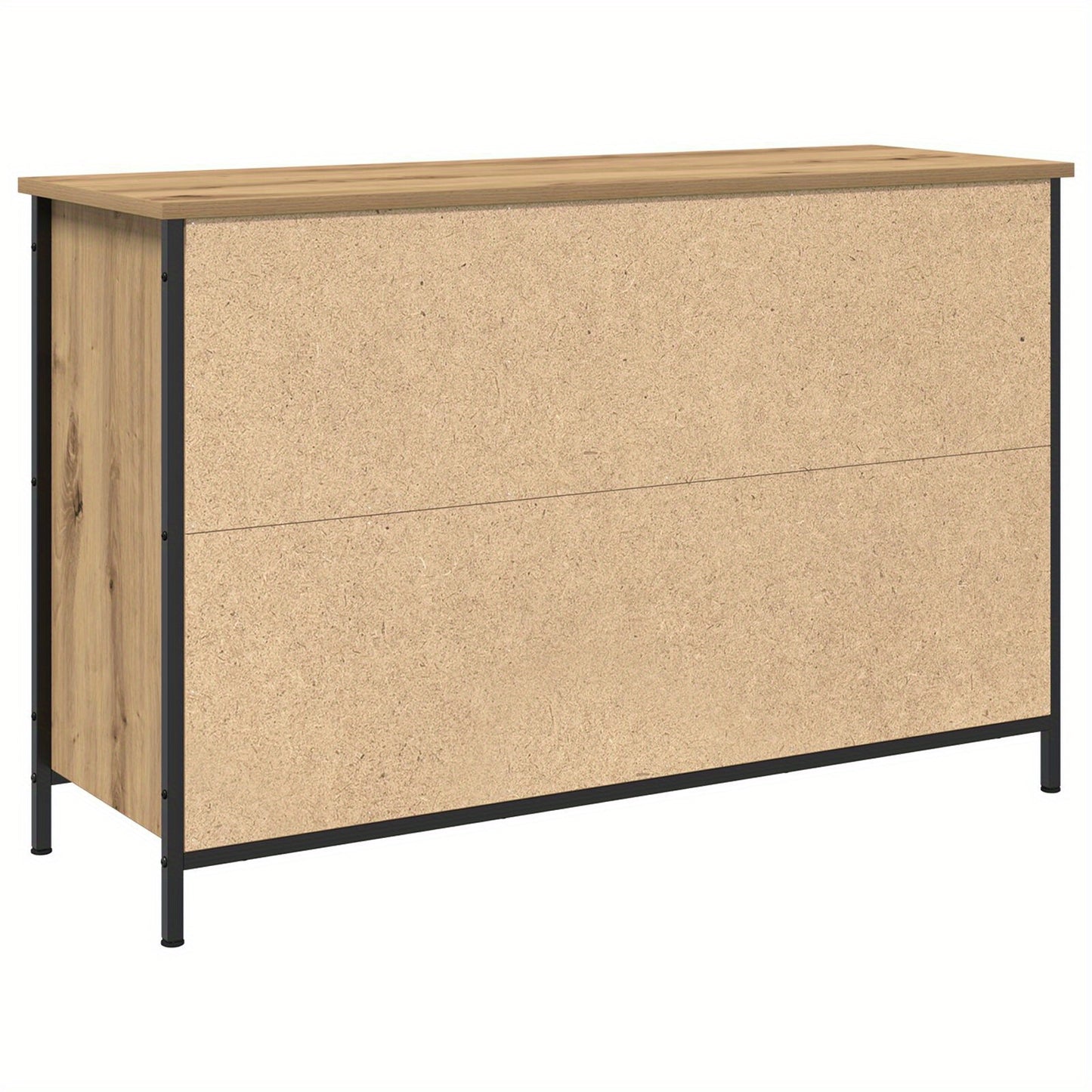tv-meubel – tv-kast – media meubel – dressoir – televisie meubel – zwart eiken – 101x35x65 cm – gefineerd hout en staal