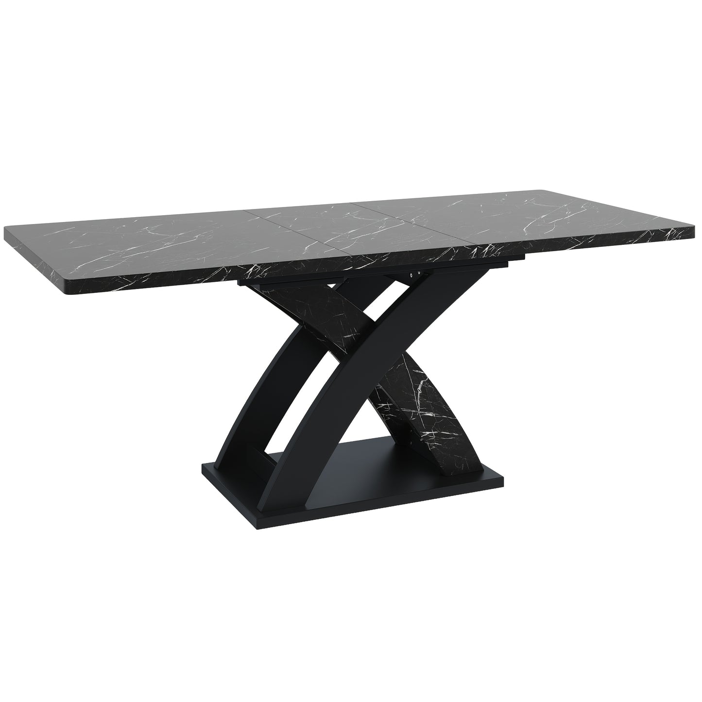 Uitklapbare Eettafel – Uitschuifbare Tafel – Keukentafel – Balkon Tafel – Houten Eettafel – Ruimtebesparend Design – 120-160 cm – Zwart – Geschikt Voor 6 Personen – Hoogwaardige Kwaliteit
