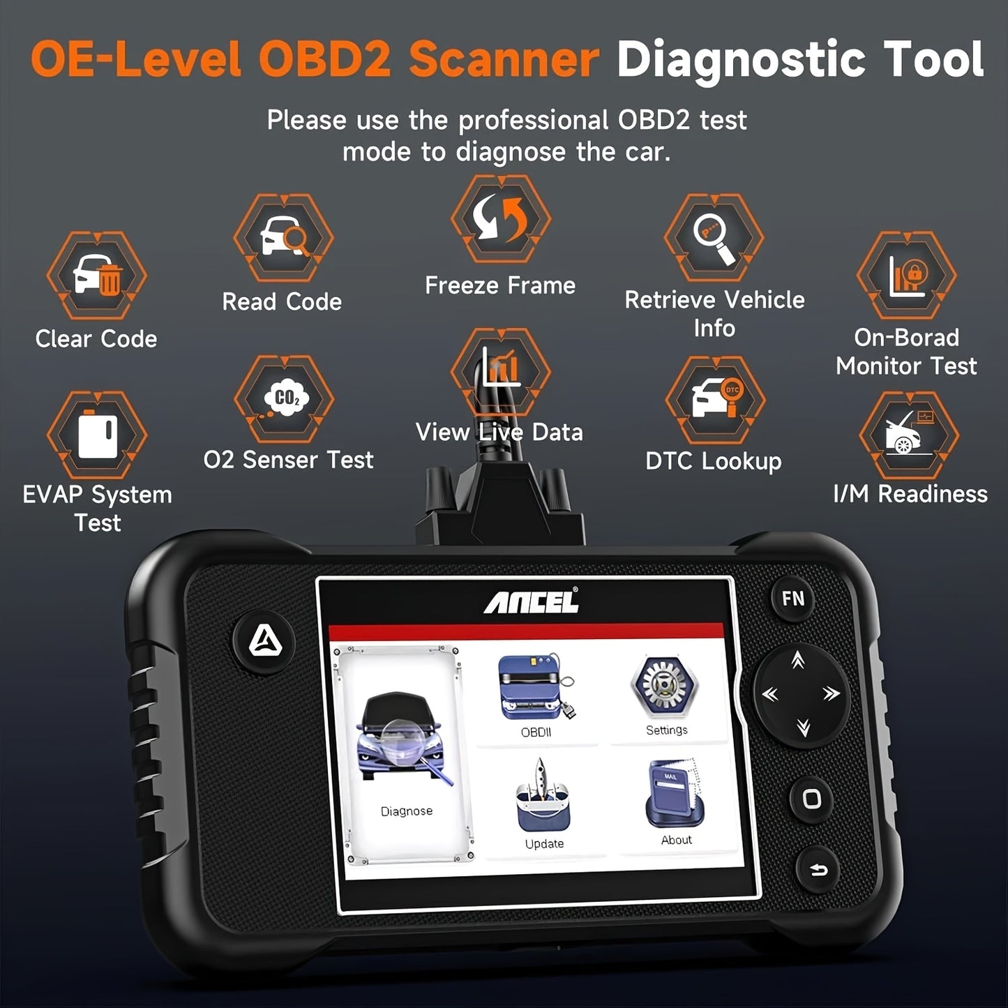 OBD2 Scanner – Diagnoseapparaat – Auto Uitlezer – Storing Verwijderen – Uitleesapparatuur – 15+ Resetfuncties – Professionele All Systems Diagnostiek