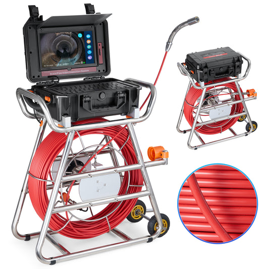 Rioolcamera – Inspectiecamera – Endoscoop – Buisinspectiecamera – Zelfnivellerend – 100M Kabel – 10,1 Inch Touchscreen