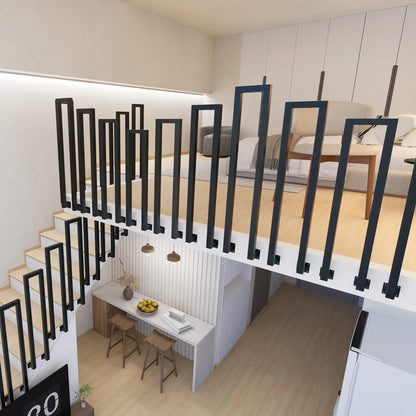 Trapleuning – Balustrade – Leuning – Stootbalk – Binnen Buiten – RVS Staal – U-Vorm 85-100 cm